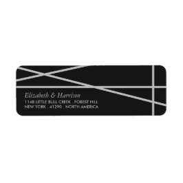 Enkel geometrisk Stil Bröllop Returadress Etikett