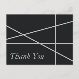 Enkel geometrisk Stil Bröllop Tack Vykort