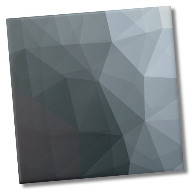 Enkel geometrisk svart övertoning kakelplatta (Modern Colorblock Gray Ombre Geometric Pattern Ceramic Tile)
