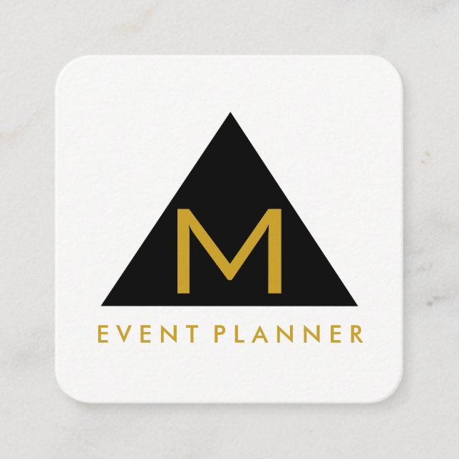 Enkel geometrisk triangel fyrkantigt visitkort (Framsida)