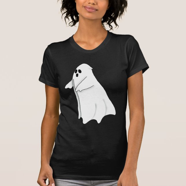 Enkel Ghost för Halloween T-Shirt (Framsida)
