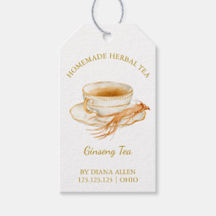 Enkel Ginseng Tea Märkre l White Presentetikett
