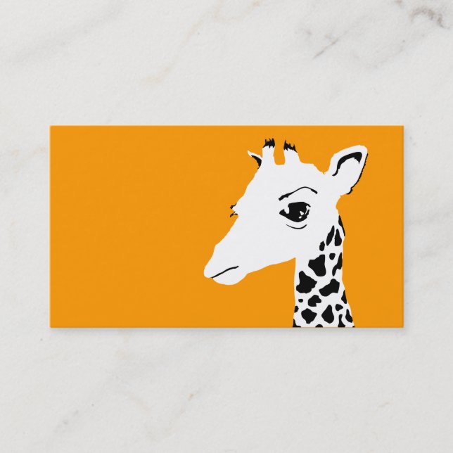 enkel giraff visitkort (Framsida)