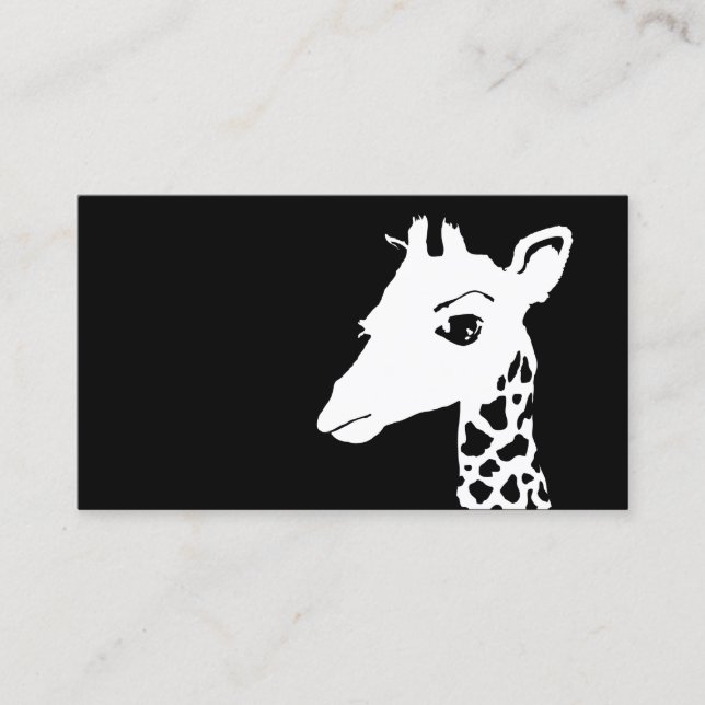 enkel giraff visitkort (Framsida)