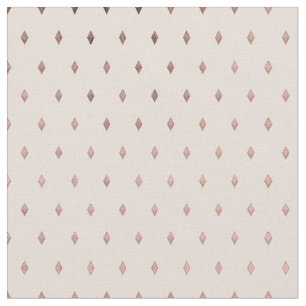 Enkel Girly Ro Guld Rosa Diamond Mönster Tyg