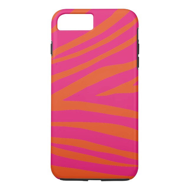 Enkel Girly Zebra ränder Struktur Personlig Case-Mate iPhone Skal (Baksida)