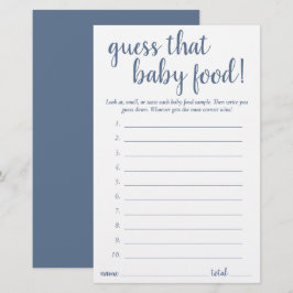 Enkel gissning på Baby | Dusty Blue Game Card