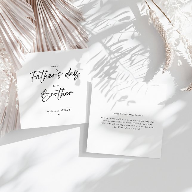Enkel Glad Fars Dag Bror Kort (Skapare uppladdad)