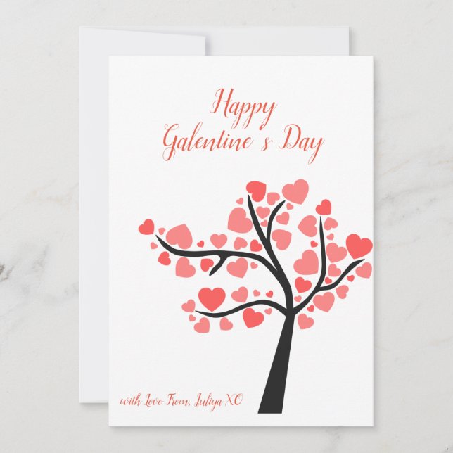 Enkel Glad Galentine's Day Semesterkort Julkort (Framsida)