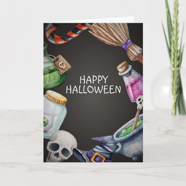 Enkel Glad Halloween Hälsningskort Kort (Framsida)