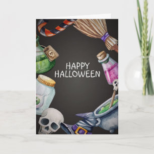 Enkel Glad Halloween Hälsningskort Kort