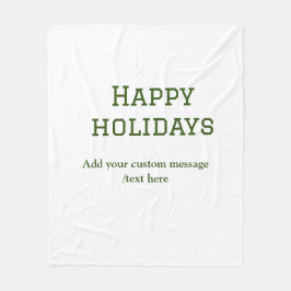 Enkel glad helg-jul med minimal grönt fleecefilt