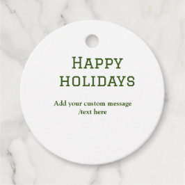 Enkel glad helg-jul med minimal grönt gåvor etiketter