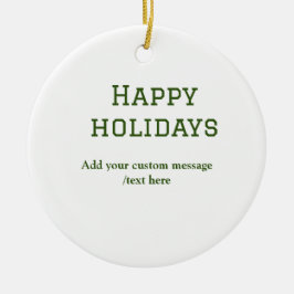 Enkel glad helg-jul med minimal grönt julgransprydnad keramik