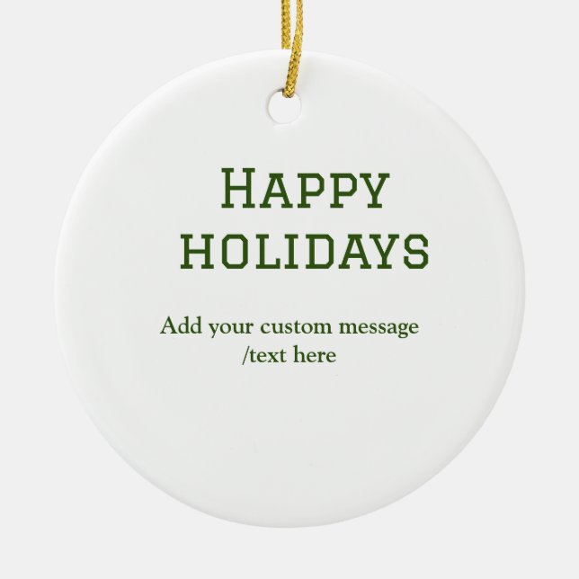 Enkel glad helg-jul med minimal grönt julgransprydnad keramik (Framsidan)