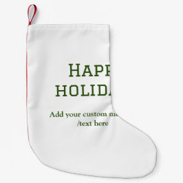 Enkel glad helg-jul med minimal grönt liten julstrumpa