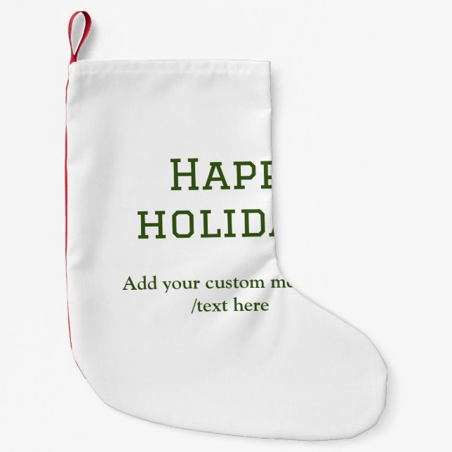 Enkel glad helg-jul med minimal grönt liten julstrumpa (Framsidan)