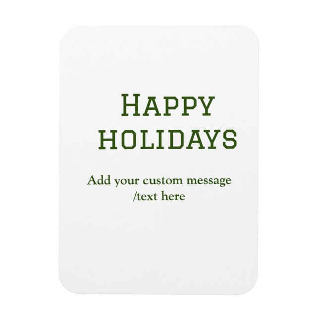 Enkel glad helg-jul med minimal grönt magnet (Vertikal)