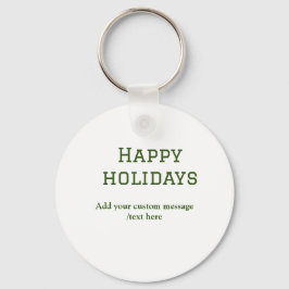 Enkel glad helg-jul med minimal grönt nyckelring