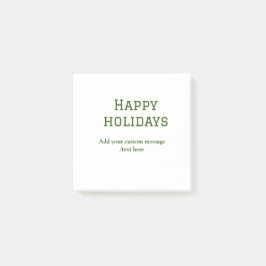 Enkel glad helg-jul med minimal grönt post-it block