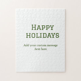 Enkel glad helg-jul med minimal grönt pussel