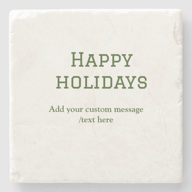 Enkel glad helg-jul med minimal grönt stenunderlägg (Framsidan)