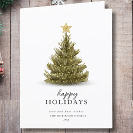 Enkel Glad Jul Gran Card Helgkort