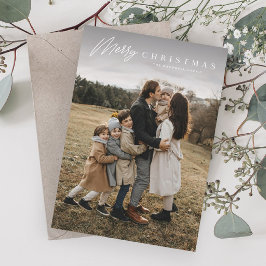 Enkel Glad Jul Skript 3 Foto Julkort