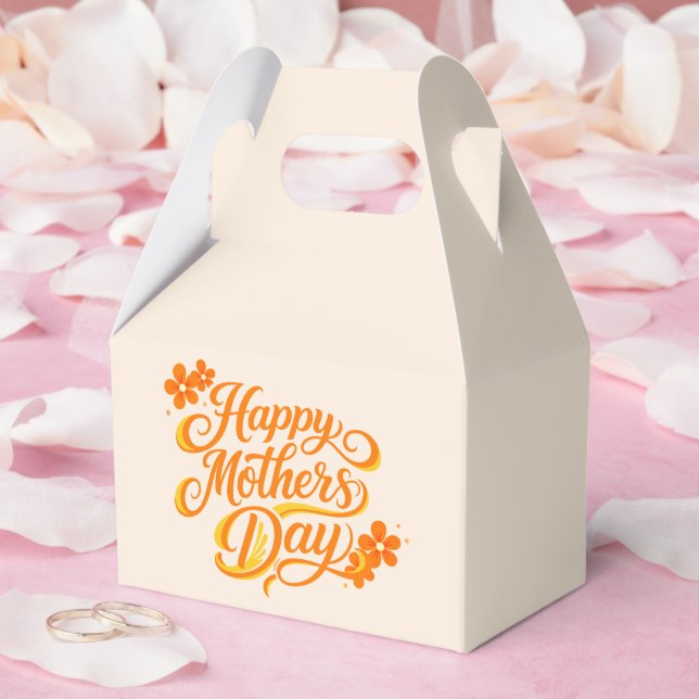 Enkel Glad mors dag blomster kalligrafi |  Presentaskar (Bröllop)