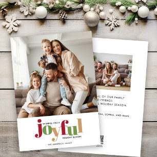 Enkel Glatt fotojul Julkort