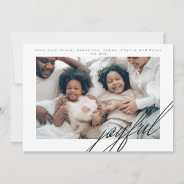 Enkel Glatt fotoPersonlig för Helgdag Julkort