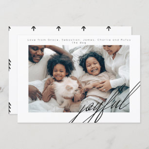 Enkel Glatt fotoPersonlig för Helgdag Julkort