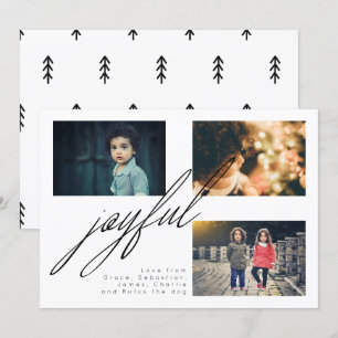 Enkel Glatt fotoPersonlig för Helgdag Julkort