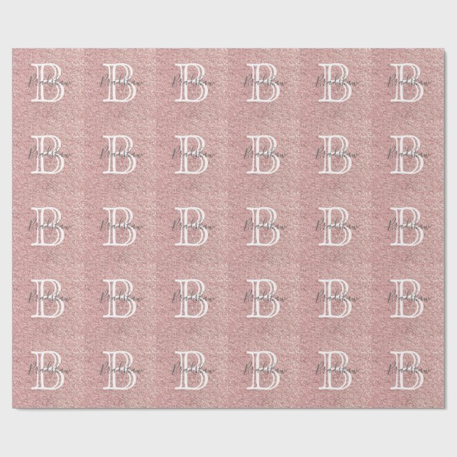 Enkel Glitter Namn  Presentpapper (Platt)
