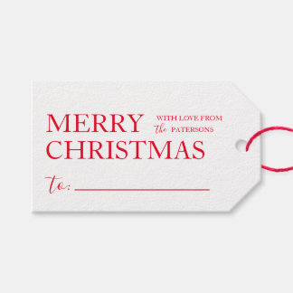 Enkel God jul Gift-Märkre Presentetikett