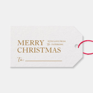 Enkel God jul Gift-Märkre Presentetikett