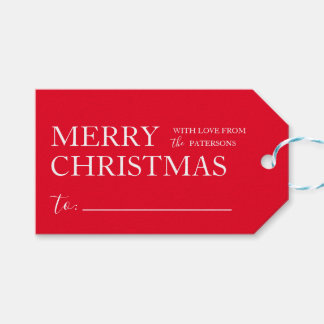 Enkel God jul Gift-Märkre Presentetikett