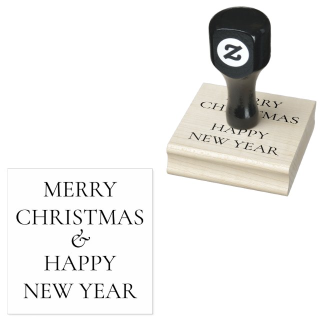 Enkel God Jul gott Nytt År Stämpel (Stämplad)