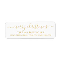 Enkel God jul Guld Modern Script Helgdag