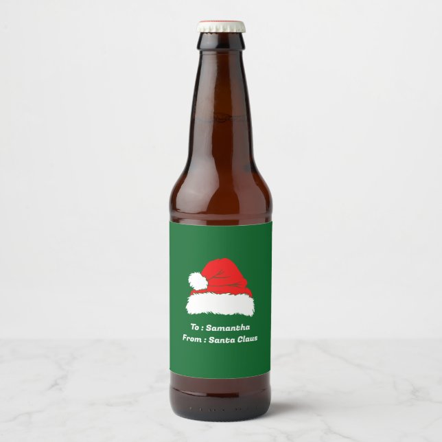 Enkel God Jul Ölflaska Etikett (Framsida)