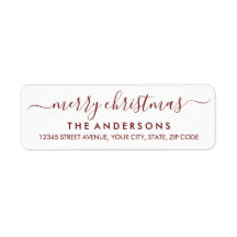 Enkel God jul Red Modern Script-Helgdag