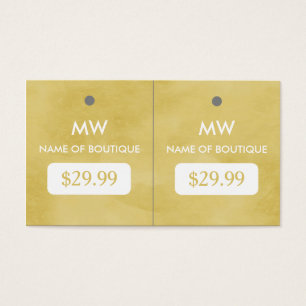 Enkel Goldenrod Chic Boutique Monogram-Märkre Visitkort