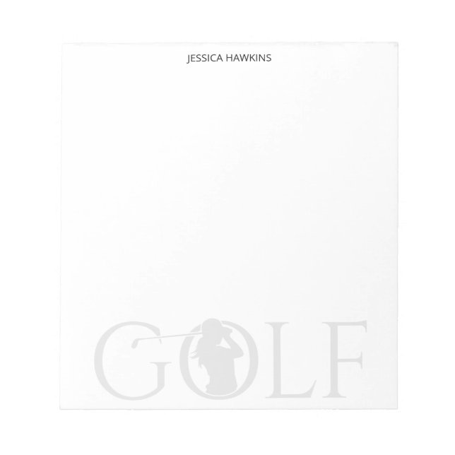 Enkel Golf Fläkt Personal Stationery Anteckningsblock (Framsida)