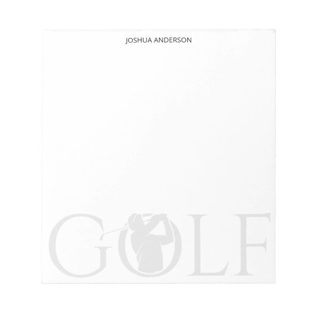 Enkel Golf Fläkt Personal Stationery Anteckningsblock (Framsida)