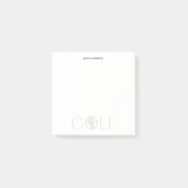 Enkel Golf Fläkt Personal Stationery Post-it Block (Framsida)
