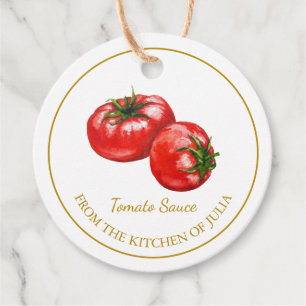 Enkel gör-det-själv tomatsaus hängande tagg gåvor etiketter