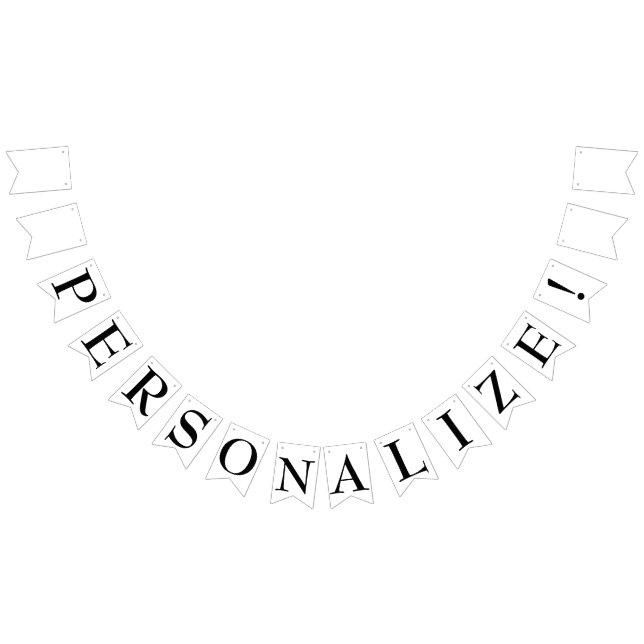 Enkel Gör-Din-Egen Festsnibb Flagga Banner  (Alla)