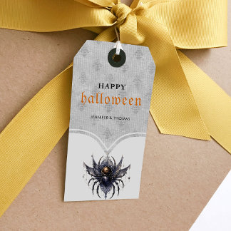 Enkel gothisk Halloween fest Presentetikett