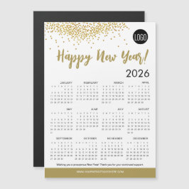 Enkel Gott nytt år 2026-kalender - din Logotyp