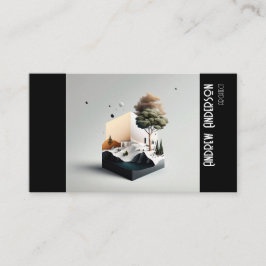 Enkel grå svart fotoarkitekt visitkort